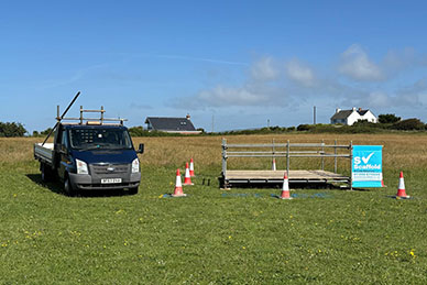 Scaffolding provided for an event
